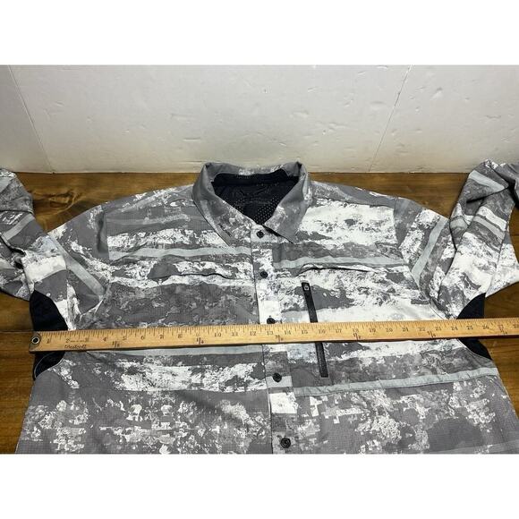 PELAGIC Eclipse Pro Series Guide Shirt 2XL Gray Camo Button Up Long Sleeve - Picture 12 of 16